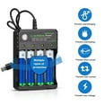 thumbnail image 4 of NATEFEMIN USB 4 Slot Lithium Rechargeable Battery Charger Hub for 3.7V Lithium Rechargeable Batteries, 4 of 6