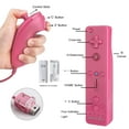 thumbnail image 2 of Wii Remote Controller And Nunchuk, Wii Remote Plus Controller Motion Plus With Nunchuck Wii Remote Control Joystick Wii Remote Game Control With Silicone Cover Hand Strap For Wii / Wii U (Pink), 2 of 7