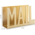 thumbnail image 2 of MyGift Modern Gold Tone Metal Desktop Mail Organizer, Office, 2 of 7