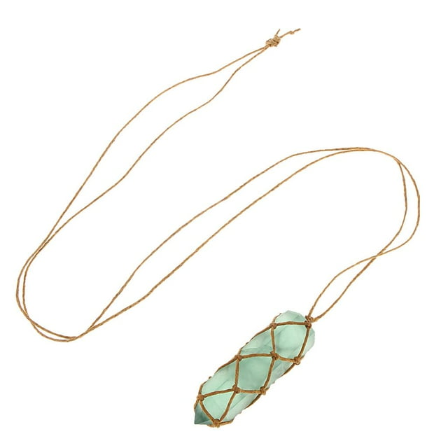 lionlar Lady Natural Fluorite Necklace Mineral Stone Pendents Gift