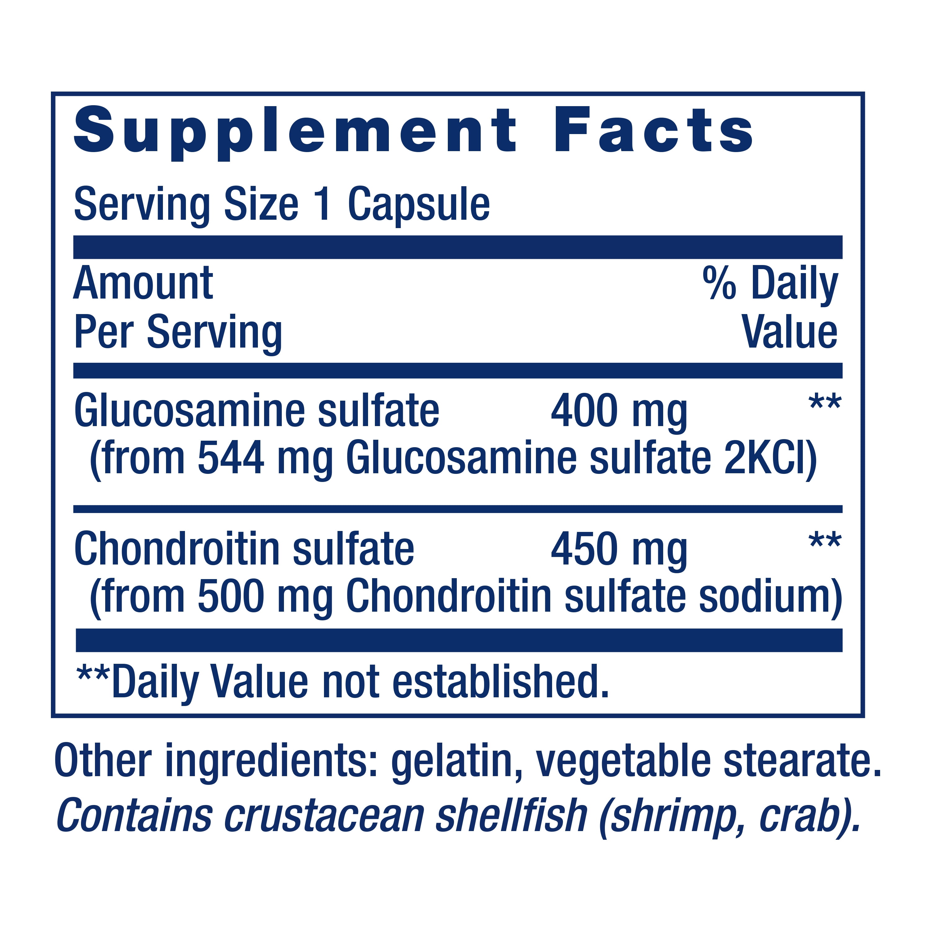 Life Extension Glucosamine/Chondroitin Capsules, high-quality nutrition for healthy joints and cartilage, non-GMO, gluten-free, 100 capsules