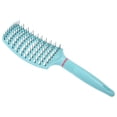 thumbnail image 4 of Unique Bargains 1Pc Wide Curved Vented Hair Brush Detangle Brush for Tangles and Knots Hair Brush for Men and Women Blue, 4 of 7