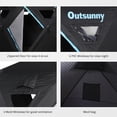 thumbnail image 6 of Outsunny 4-6 People Ice Fishing Shelter, Pop-up Ice Fishing Tent, Ice Shanty, Portable and Insulated, with Carry Bag, for Low-Temp -104Â°F, 6 of 9