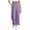 Purple, variant on Cethrio Cotton Linen Pants for Girls, Summer Ruffled Casual Elastic Waist Wide Leg Pants Hot Pink Size 10-12T