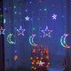 thumbnail image 5 of Cortina Lámpara Navidad Luna Estrella Cortina Luces Luces Decorativas 220v Leyfeng  Luz, 5 of 8