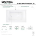 thumbnail image 5 of Kingston Brass VTPN543419T 54-Inch Acrylic Rectangular Drop-In Tub with Anti-Skid Surface in Glossy White, 5 of 7