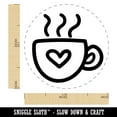 thumbnail image 2 of Steaming Hot Coffee Mug Cup with Heart Self-Inking Rubber Stamp Ink Stamper - Blue Ink - Medium 1 Inch, 2 of 7