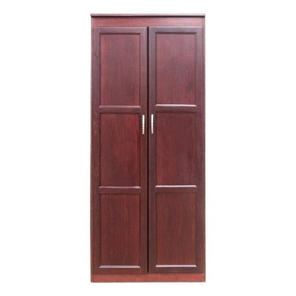 Concepts in Wood Armoire Wardrobe Closet - 6 ft Tall - Cherry