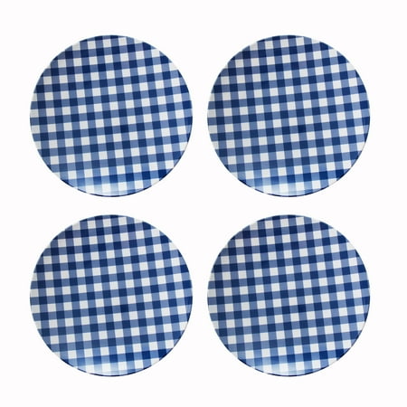 - Mainstays 4-Pack Melamine Plate, Gingham