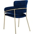 thumbnail image 6 of Meridian Furniture Yara Navy Velvet Dining Chair (Set of 2), 6 of 6