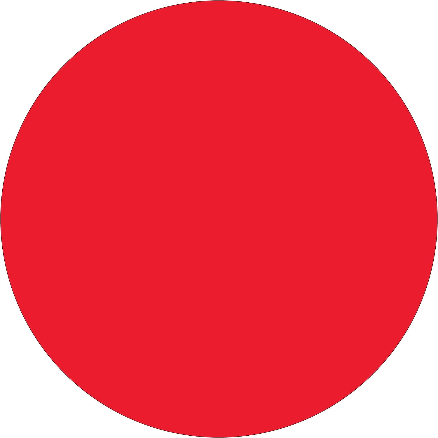 Tape Logic Inventory Circle Labels 3/4' Fluorescent Red 500/Roll DL610G