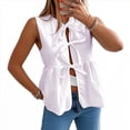 thumbnail image 2 of Chaleco de Verano con Lazo Frontal para Mujer, Sin Mangas, Elegante, para Trabajo de Negocios 4XL, 2 of 6