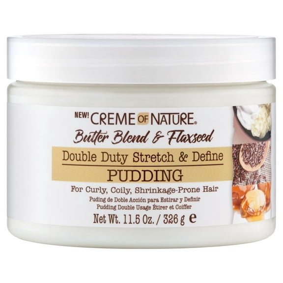 Creme of Nature Butter Blend and Flaxseed Stretch and Define Pudding, 11.5 Oz..