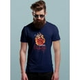 thumbnail image 2 of Rose And Fire Burn Out T-Shirt Men -Image by Shutterstock, Male 3X-Large, 2 of 4