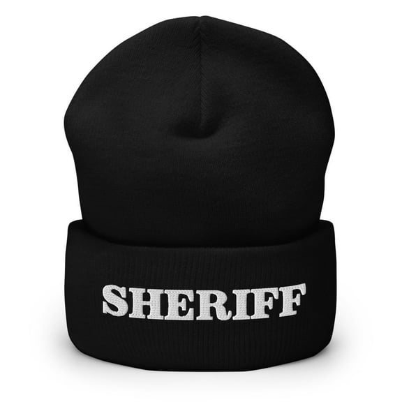 Sheriff Cuffed Beanie (Black)