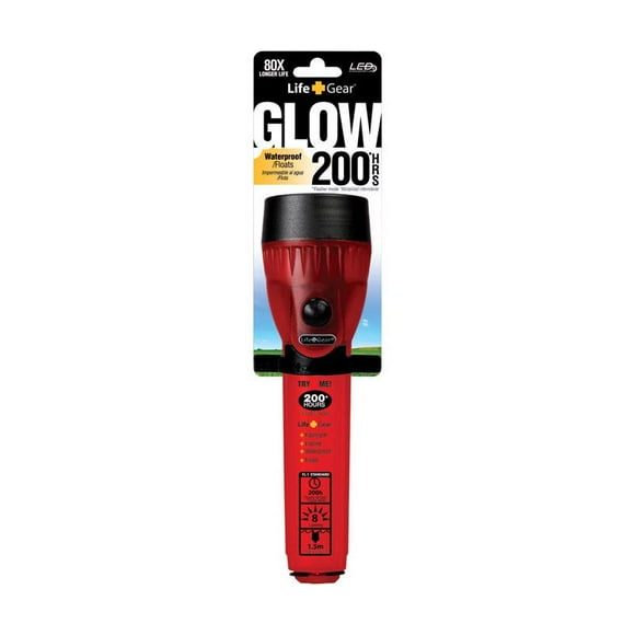 LIFE+GEAR Lampe de Poche LED GLOW 200H (Lot de 1)