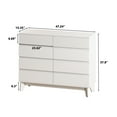 thumbnail image 5 of 8-Drawer Storage Cabinet, Dresser for Bedroom, Living Room, Dining Room, Hallways, White, 5 of 7