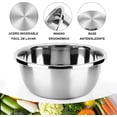 thumbnail image 3 of Bowls de cocina 9 Piezas,Bowl acero inoxidable,Boles Mezcladores para Ensalada,Cesta de Drenaje,ralladores,Apilables,para Hornear,Mezclar,Ensalada,almacenar alimentos,cocina accesorios, 3 of 9