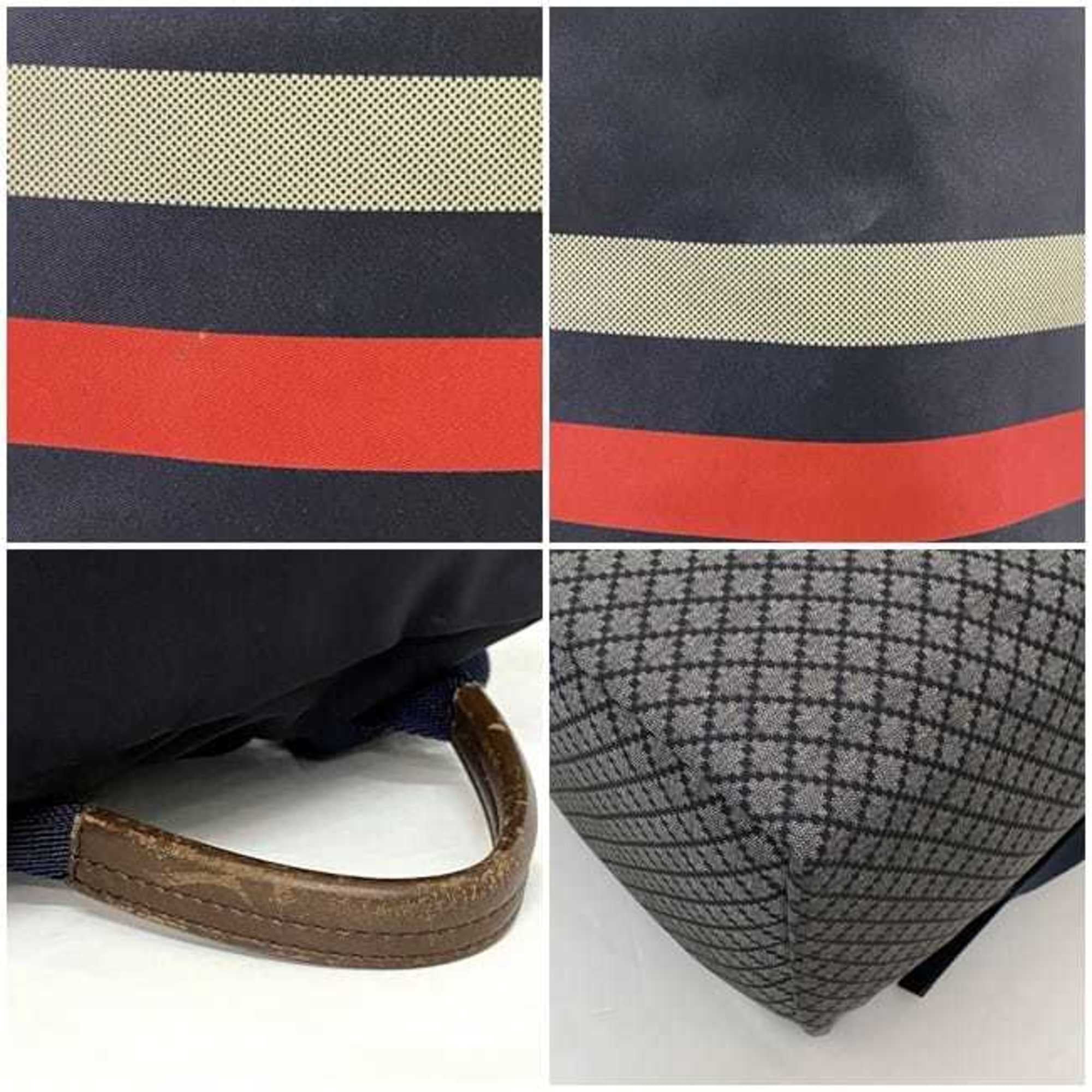 Gucci Diamante Backpack 268111 Navy Red Gray Pre-Owned Gucci Backpack ec-22563 Navy Grey Diamante 268111  main image 2