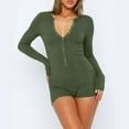 thumbnail image 2 of Viikei Jumpsuits for Women Sexy One Piece Workout Shorts Rompers Long Sleeve Bodycon Unitard Bodysuit Fall Outfits 2025, 2 of 9