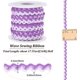 thumbnail image 2 of Cinta tejida RIC bicolor de 17,5 yardas y 8 mm con flecos flexibles en zigzag morado y blanco., 2 of 9