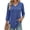 Bright Blue, variant on 3/4 Length Sleeve Womens Tops V Neck Pleated Blouses Dressy Casual Tunic Spring Summer Shirts