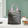 thumbnail image 1 of WIZUTIZ Contrast Color Built-in Cup Portable Lunch Box Student Work Portable Lunch Bag Remedial File Bag Mommy Home Supply Meticulously Crafted, 1 of 5
