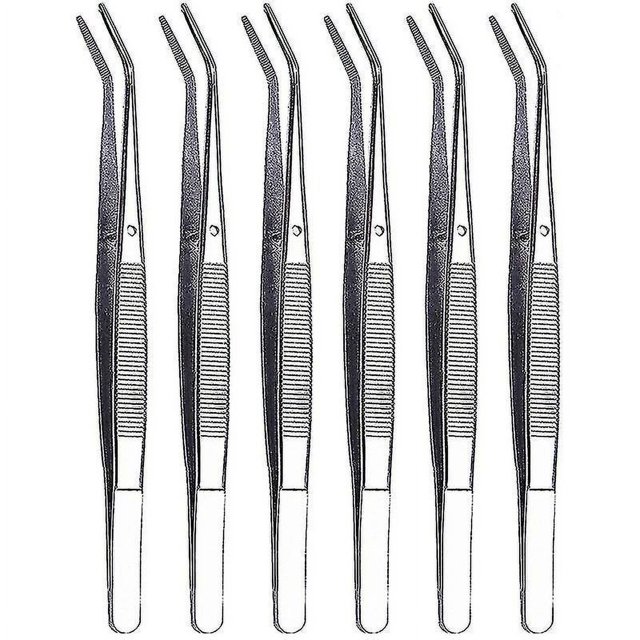 22inches 4H27 Pinzas de codo de 6 piezas con puntas dentadas Puntas de pinzas curvas dentadas