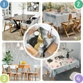 thumbnail image 4 of Black and Gold Marble Glitter Streaks Pattern Square Tablecloth,Waterproof Square Table Cover,Wipeable Spillproof Washable Table Cover for Home Kitchen Party Decor 42"X42"(107x107cm), 4 of 6