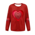 thumbnail image 5 of ZyeKqe Womens Sweatshirts Valentines Day Graphic Tees Tops Casual Long Sleeve Shirts Crew Neck Fashion Pullover, 5 of 5