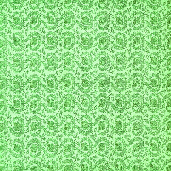 Ahgly Company Indoor Square Abstract Green Modern Area Rugs, 8' Square