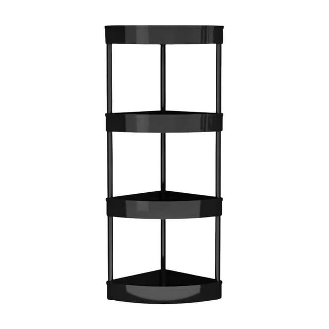 Fesfesfes 4 Tier Kitchen Shelf Multi layer Pot Storage Rack Home Floor Standing Storage Shelf Kitchen and Bathroom Organizer Simples Storage Rack Space Saving Design(NO Wheels)