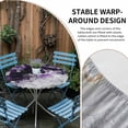 thumbnail image 2 of Abstracts Marble Round Fitted Tablecloth with Elastic Edge Purple White Gradient Crystals Modern Art Table Cover Fit for 55"-60" Tables Waterproof Tablecloths for Dinner Camping Picnic, 2 of 9