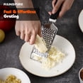 thumbnail image 3 of Rallador de queso Rainspire Professional de acero inoxidable negro, 3 of 9