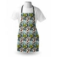 thumbnail image 3 of Teal Apron Abstract Traditional Polka Dots on Modern Artwork European Inspired Pattern Print, Unisex Kitchen Bib Apron with Adjustable Neck for Cooking Baking Gardening, Teal White, by Ambesonne, 3 of 3