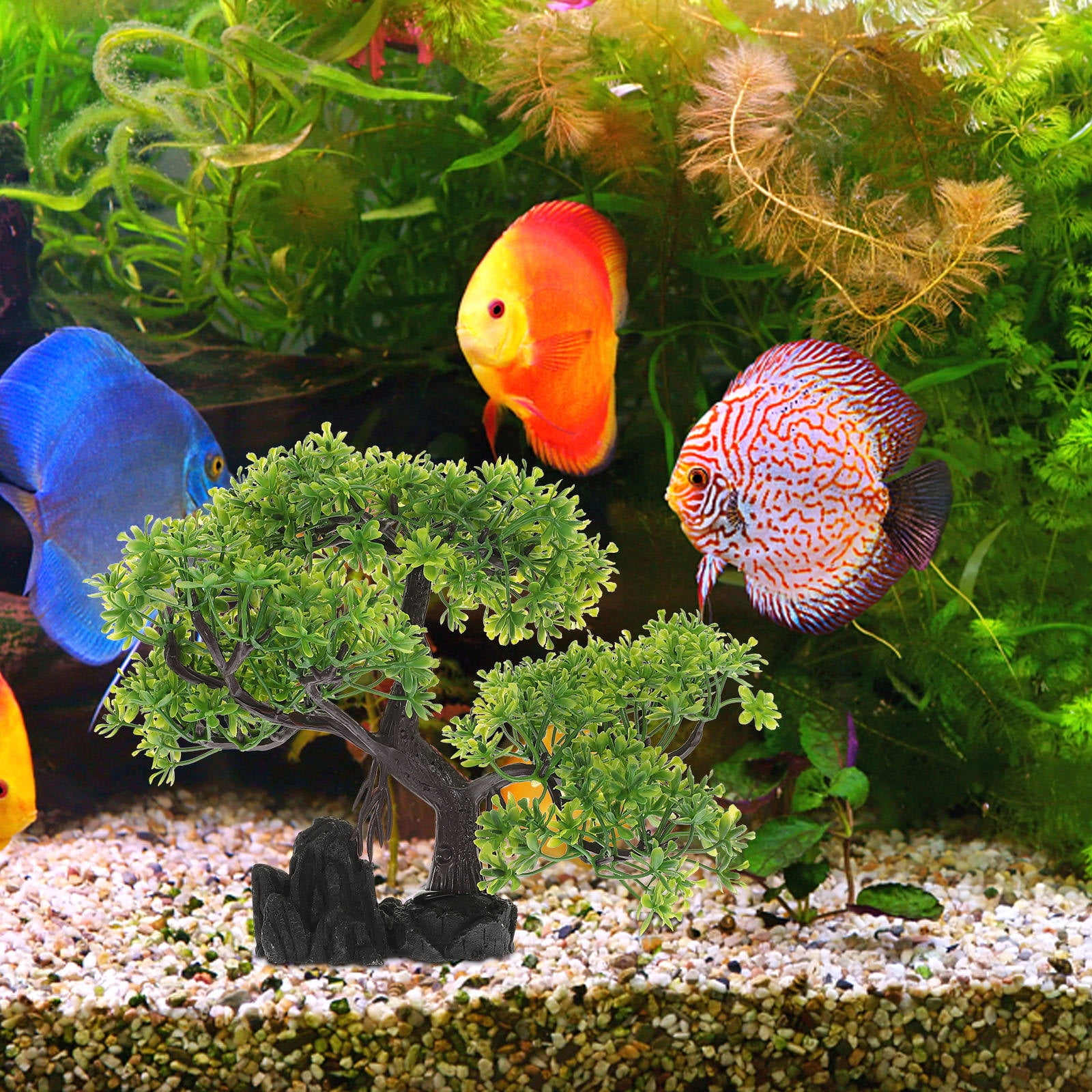 FOMIYES Realistic Artificial Fish Tank Plants Aquarium Decor Safe Non Odor Plastic Aquarium Accessories