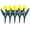 04_Yellow【Tulip Garden Fence x5】, variant on Tulip Flower Plastic Garden Fence Border, Decorative Lawn Edging for Outdoor Landscaping, Courtyard Yard Barrier, Blue, by IHXORA