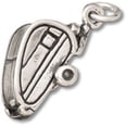 thumbnail image 1 of Sterling Silver 24" 1mm Box Chain 3D Small Travel Pop Up Trailer Pendant Necklace, 1 of 2