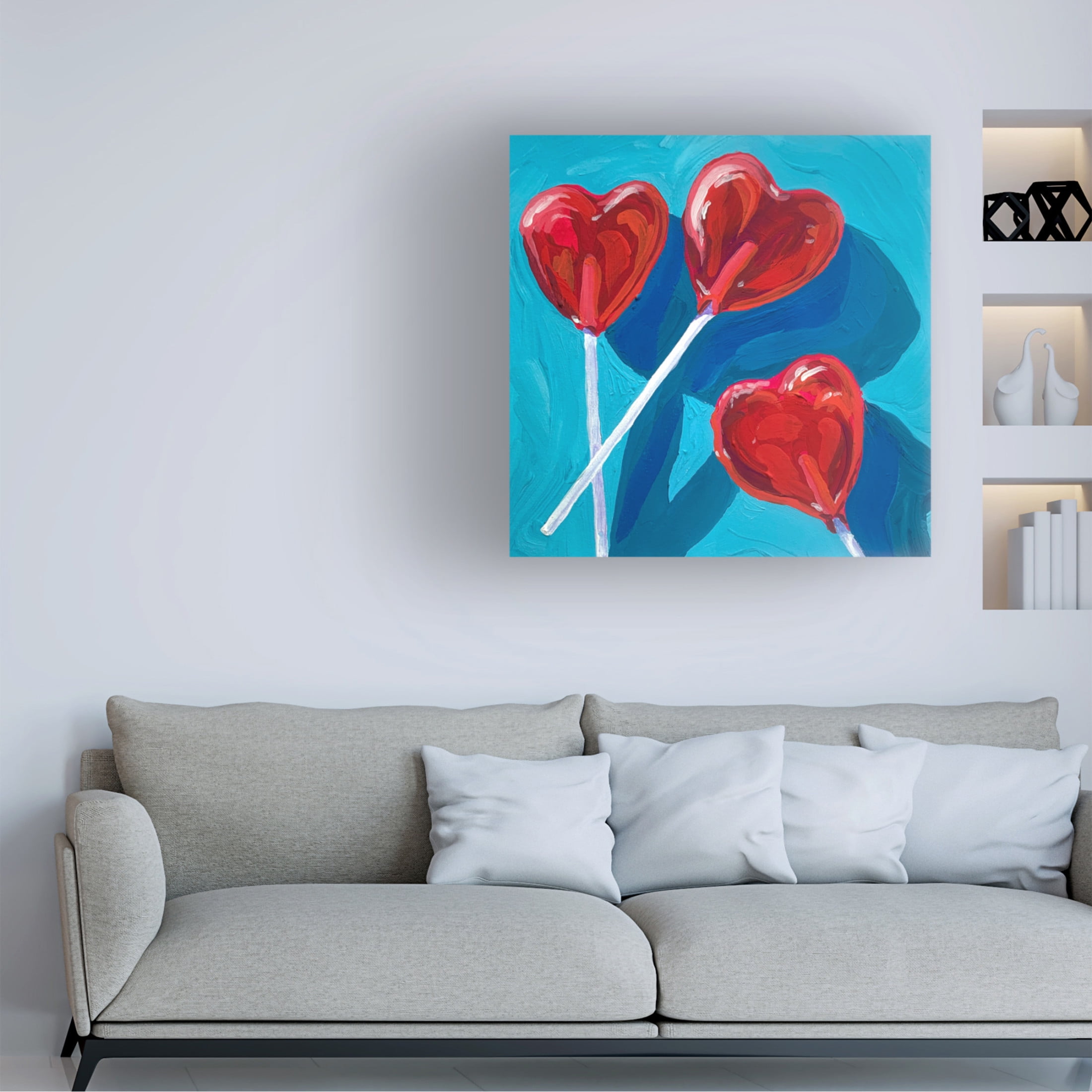 Trademark Fine Art Key and Sea Heart Lollipops Canvas Wall Art