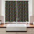 thumbnail image 2 of Ambesonne Dogs Kitchen Curtains, Abstract Origami Style Dogs, 55"x39", Multicolor, 2 of 3