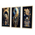thumbnail image 3 of Designart "Futuristic Geometry of Consciousness I" Modern Geometric Framed Wall Art Set Of 3 - Gold Abstract Geometric Frame Gallery Set For Office Decor, 3 of 6