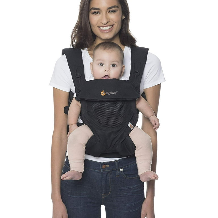 Ergobaby Carrier 360 All Carry Positions Baby Carrier with Cool Air Mesh Onyx Black