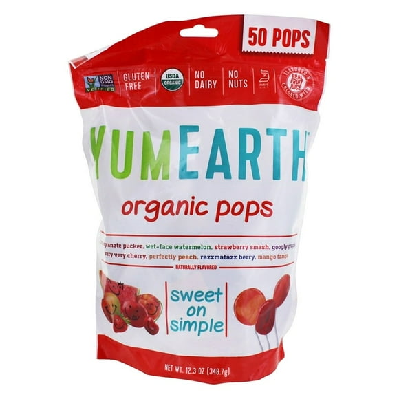 YumEarth - Sucettes Biologiques Assorties - 50 Sucette(s)