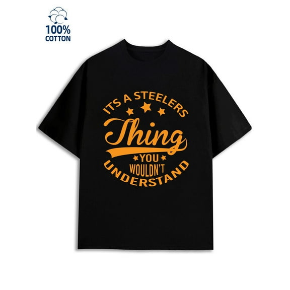 Steelers Thing Tee men 180G 100% Cotton black Trendy Unisex Shirt Graphic Tee tshirts Unique Design Unisex Shirt Crewneck tshirts Original Unisex Shirt Cotton tshirts