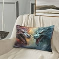 thumbnail image 5 of Daiia White And Red Storm Dragon Bedding Waterproof Pillow Protector Zippered Queen – Bed Bug Proof Pillow Encasement-14"x20", 5 of 6