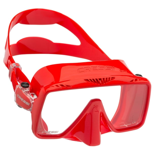 Visor Máscara Adulto CRESSI SF1 Rojo Mono Cristal