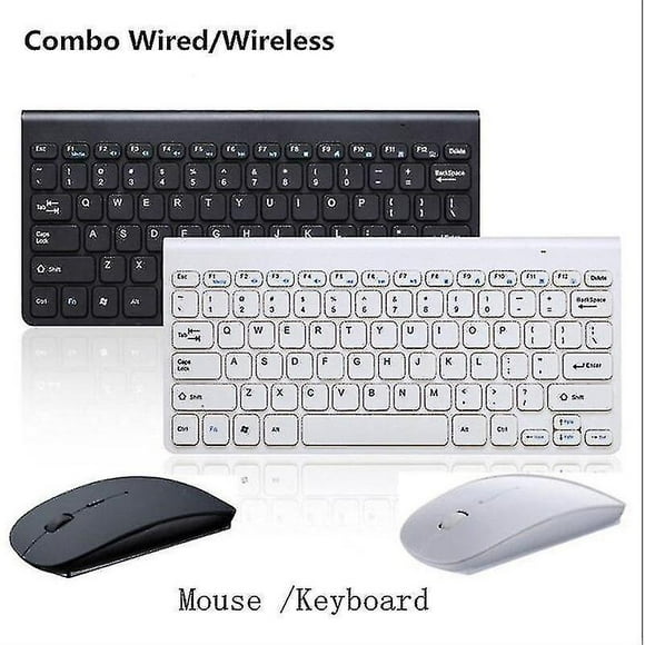 Wireless Mouse Keyboard Combo Set 2.4g Mini Size Multimedia For Tablet Laptop Mac Desktop Pc Tv Andr