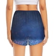 thumbnail image 4 of Goofa Retro Blue Glitter Printed Women 2 in 1 Running Shorts,Quick Dry Athletic Workout Shorts,High Waisted Athletic Shorts with Liner Pockets-XX-Large, 4 of 9
