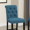 thumbnail image 4 of Roundhill Furniture Leviton Solid Wood Tufted Asons Barstool (Set of 2), Blue, 4 of 6