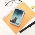 thumbnail image 7 of JIALIOU Nylon Trifold Card Wallet with ID Window Zipper Pocket for Men Women Teen Bear in Forest Night Sky Stars, 7 of 7